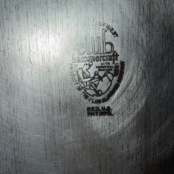 Vintage Club Hammered Aluminum Oval Roaster Dutch Oven With Hammered Lid 14" - Picture 2 of 5